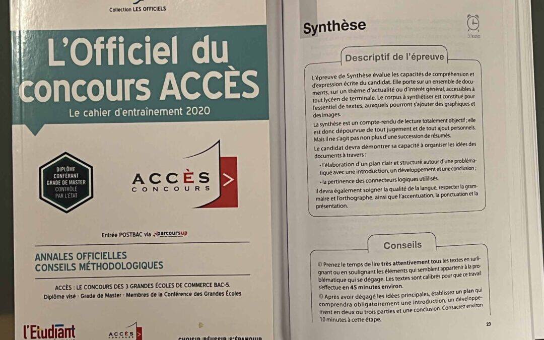 synthese concours accès 2020